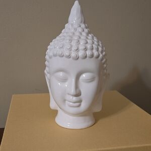 Apropos White Porcelain Buddha Head Sculpture